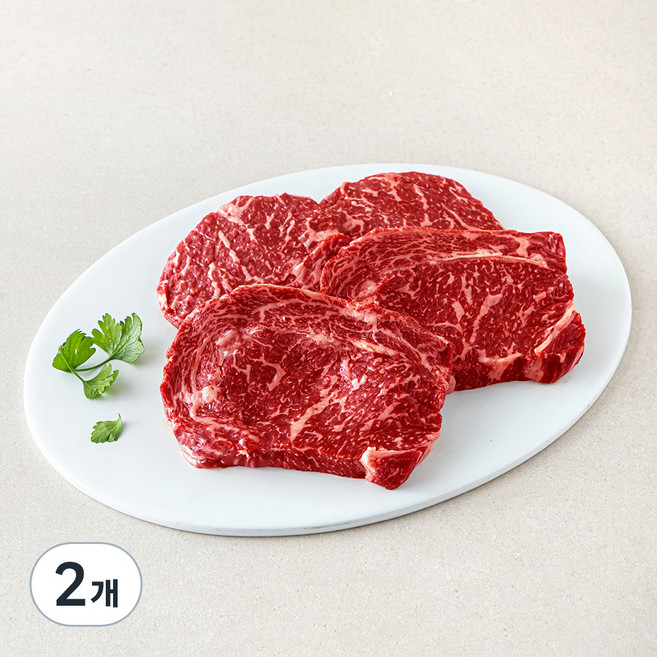 농협안심한우 1등급 숙성등심 구이용 (냉장), 600g, 2개