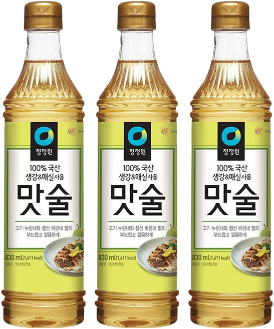 청정원 맛술, 830ml, 3개