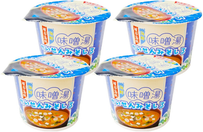 CITYSOUP 城市湯杯 海鮮味噌湯 即沖即食, 21.3g, 4入