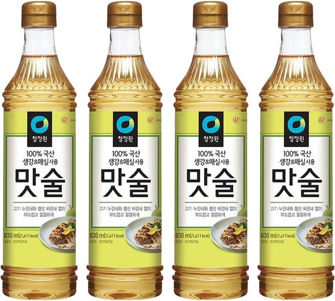 청정원 맛술, 830ml, 4개