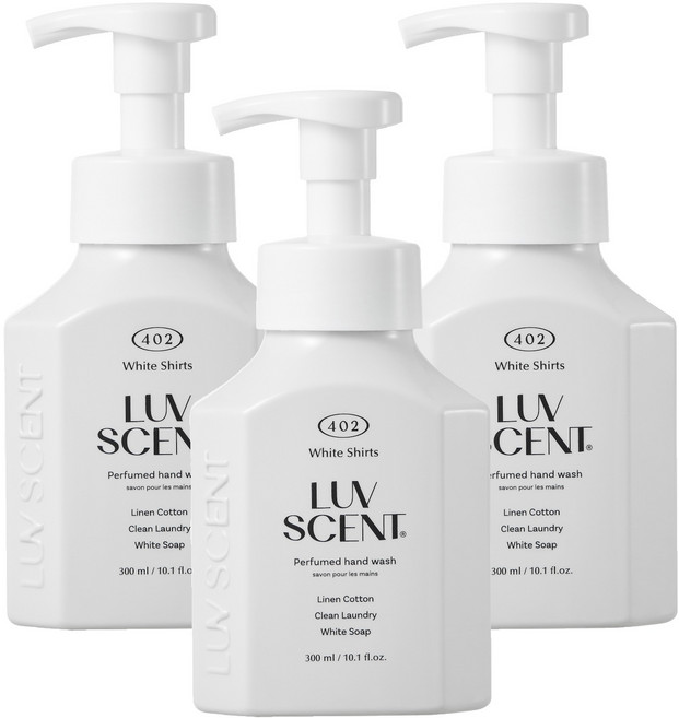 럽센트 핸드워시 화이트셔츠 린넨코튼향, 300ml, 3개