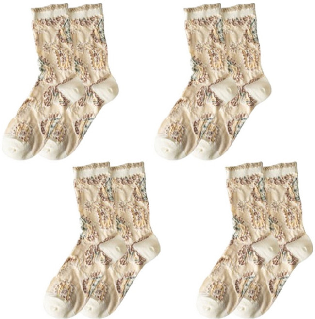 소니오 여성용 팰리스 패션 양말 4켤레 세트