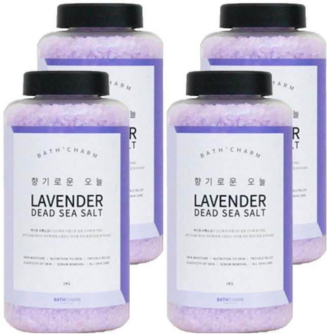 바스참 사해소금 반신욕 입욕제 라벤더향, 1kg, 4개