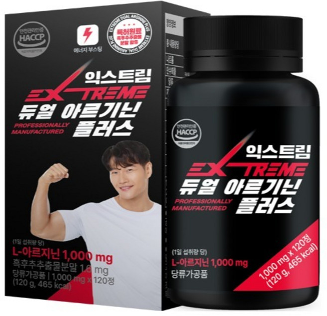 익스트림 듀얼 아르기닌 플러스 1000mg, 120정, 1개