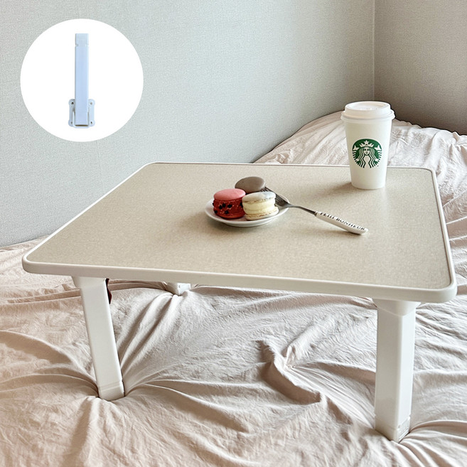 한일 국내 제조 2단 높이조절 접이식 테이블 + 교체용 상다리 세트, 01베이지