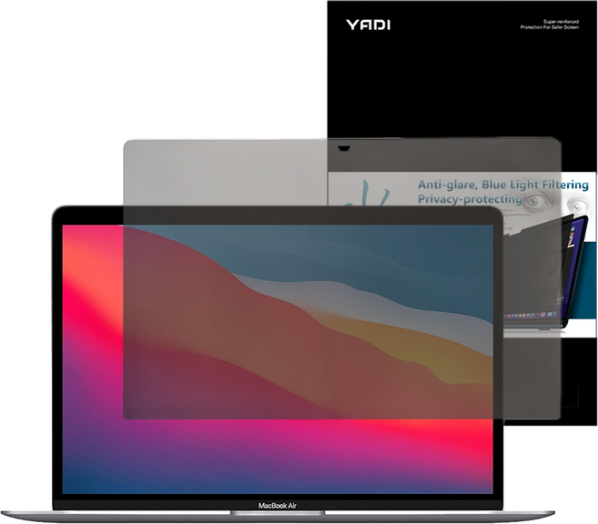 YADI 亞第 靜電吸附 水之鏡防窺片 Apple MacBook Air 13 A2179 13.3吋, 1個