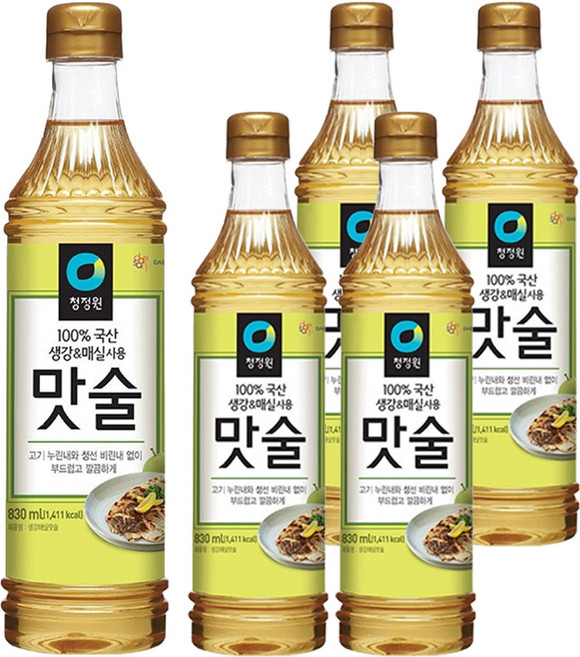 청정원 맛술, 830ml, 5개
