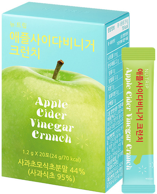 뉴트립 애플 사이다 비니거 크런치, 24g, 1개