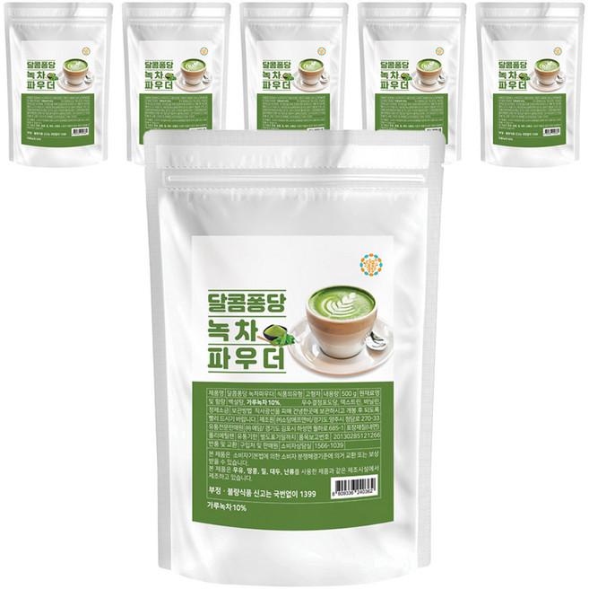 달콤퐁당 녹차 파우더, 500g, 1개입, 6개