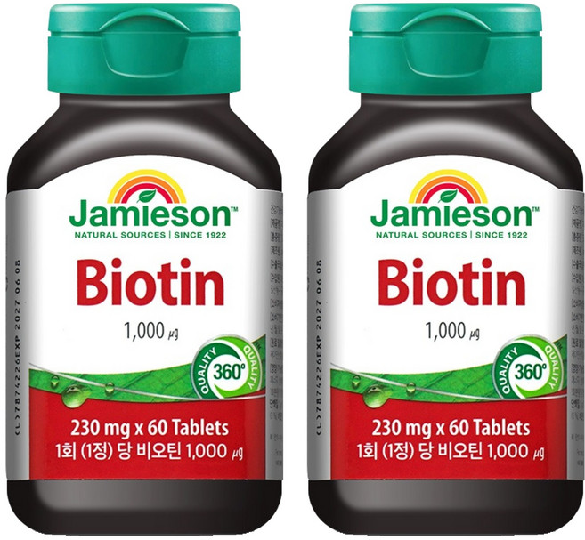 자미에슨 비오틴 13.8g, 2개, 60정