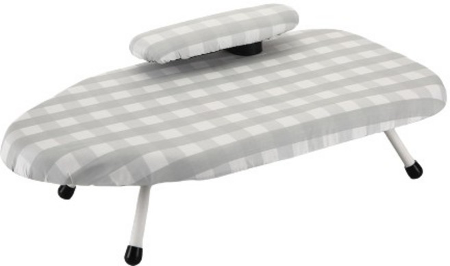 Comet 格紋熨衣板與燙袖板, 灰色 + 白色