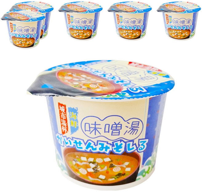 CITYSOUP 城市湯杯 海鮮味噌湯 即沖即食, 21.3g, 6入