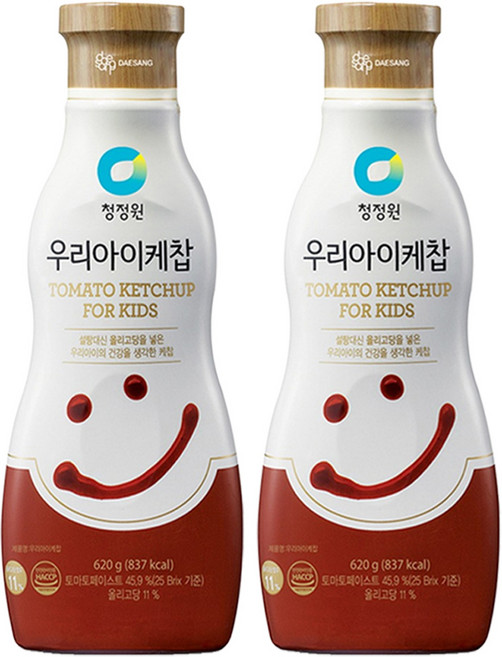 청정원 우리 아이 케찹, 620g, 2개