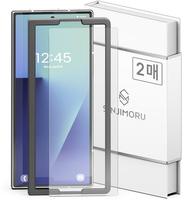 신지모루 0.2mm 터치강화 강화유리 액정보호필름 2p 세트, 1세트