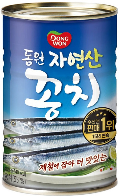 동원 자연산 꽁치 통조림, 400g, 1개