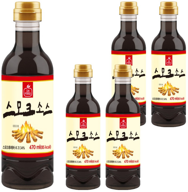 이엔푸드 스모크 소스, 470ml, 5개