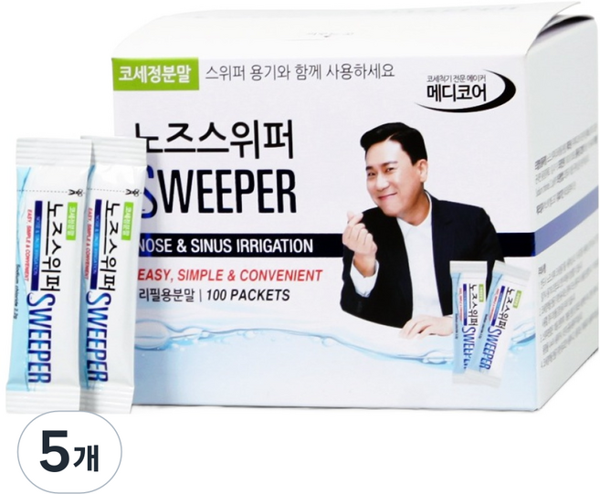 노즈스위퍼 메디코어 코세척 분말 100p, 5개