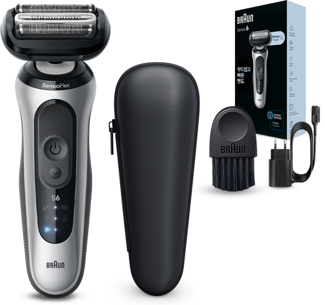 BRAUN 시리즈 6 전기면도기, 62-S1000s, 실버