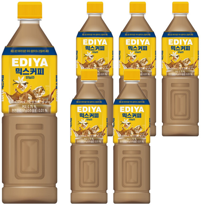 이디야 믹스커피 바닐라, 1L, 6개