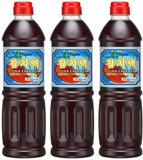 이엔푸드 참치액, 900ml, 3개