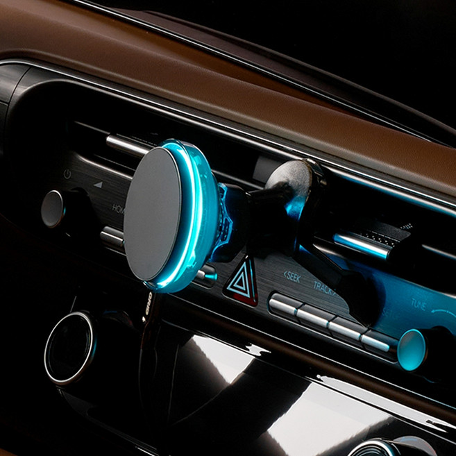 벤딕트 차량용 맥세이프 무선 충전 거치대 Qi2.2 25W 루나 파이온 클립패키지, 블랙, VDT-Q13B