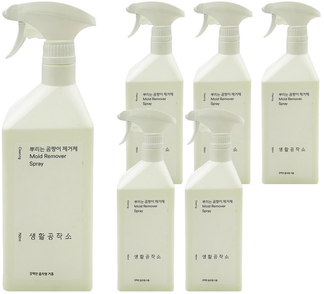 Saengong 生活工作所 噴式除霉劑 蘋果香, 750ml, 6個