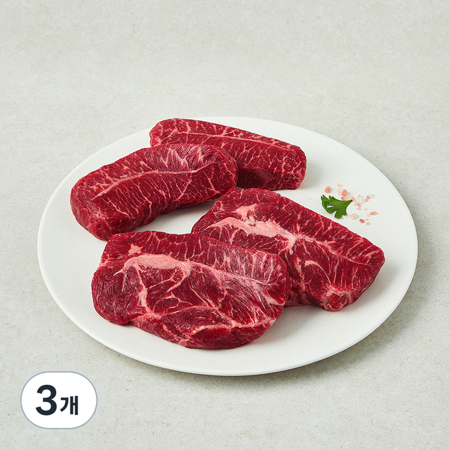 호주산 부채살 스테이크 (냉장), 1kg, 3개