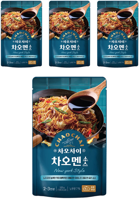 차오차이 차오멘 소스, 100g, 4개