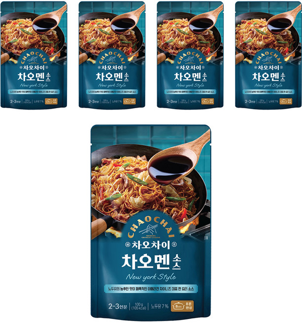 차오차이 차오멘 소스, 100g, 5개