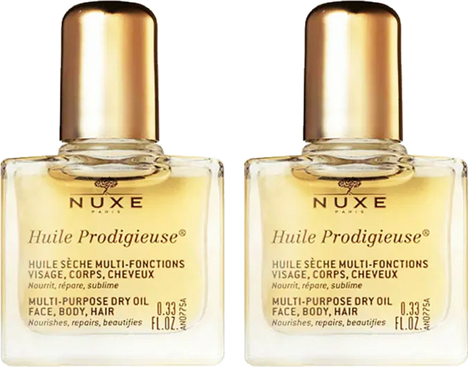 NUXE 巴黎歐樹 全效晶亮精華油 10ml - 臉部、身體、頭髮適用, 2瓶