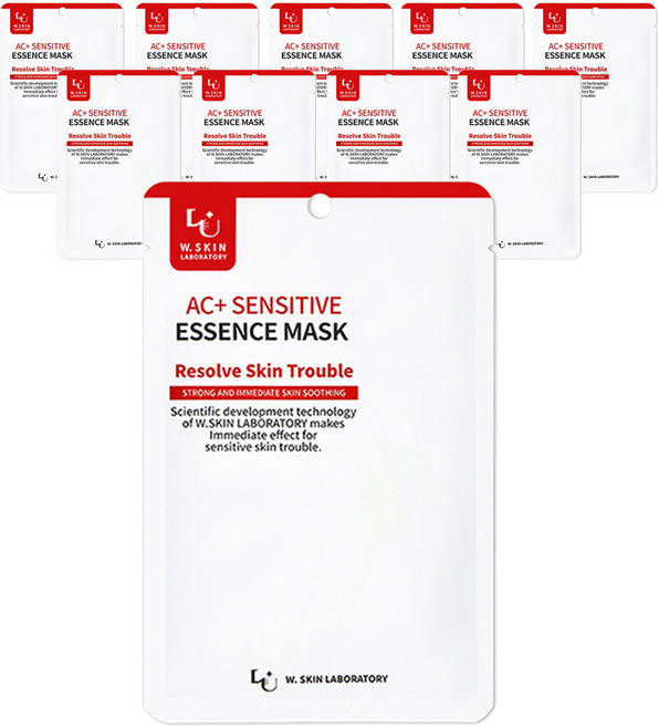 더블유피부연구소 AC+ 센시티브 앰플 마스크 22ml, 1개입, 10개