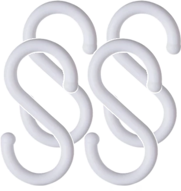 SJIAYP 多用途S勾 4個, 小號 白色, 1組