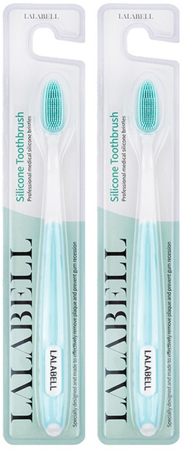라라벨 실리콘 칫솔 랜덤 발송, 2개, 1개입