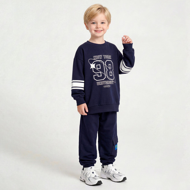 앤디애플 아동용 슈퍼스타 오버핏 조거 상하복 세트