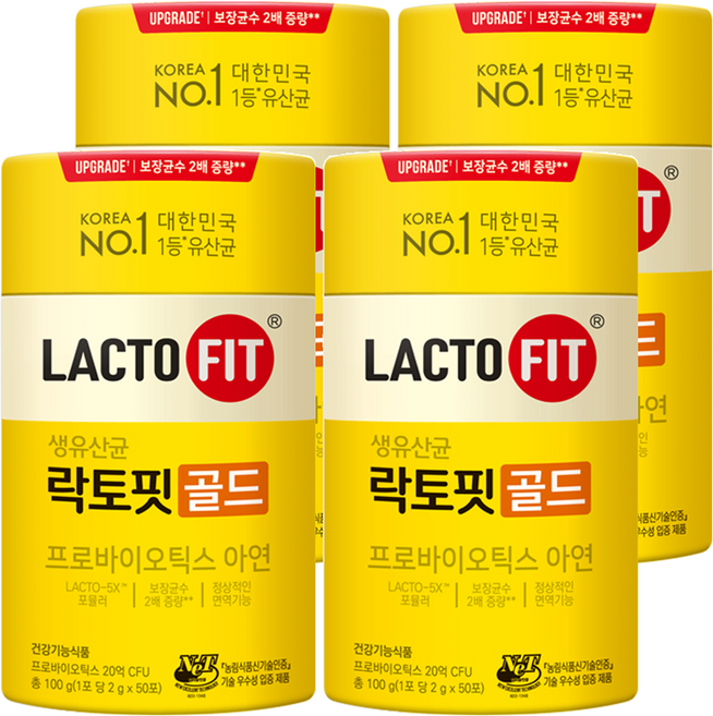 Chong Kun Dang 鍾根堂 LACTO-FIT 益生菌, 50包, 2g, 4罐