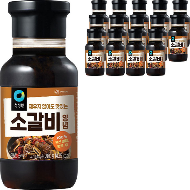 청정원 소갈비 양념, 280g, 15개