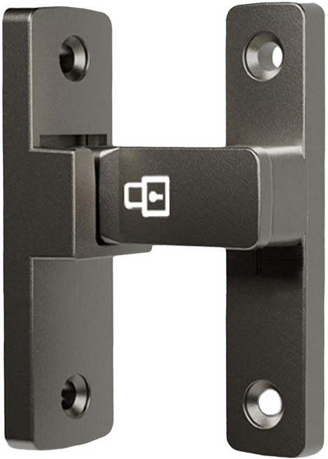 夜光防盜門鎖/門扣 直角款, 灰色, 1個