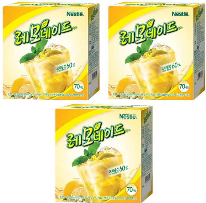 네슬레 레모네이드, 15g, 70개입, 3개