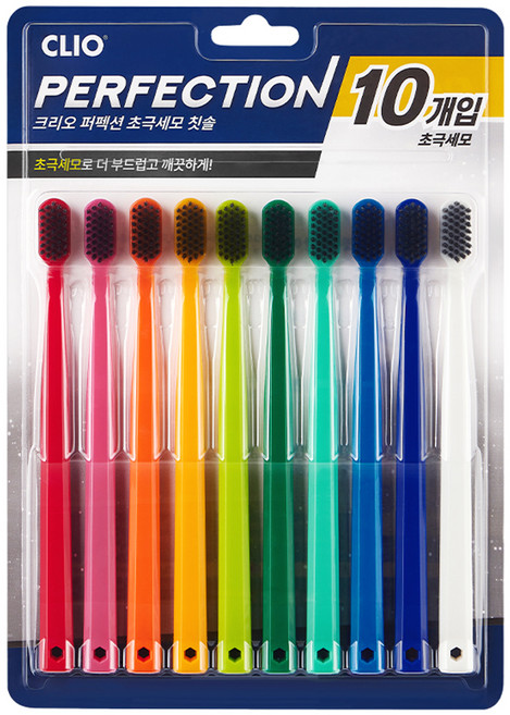크리오 퍼펙션 초극세모 칫솔, 10개입, 1세트