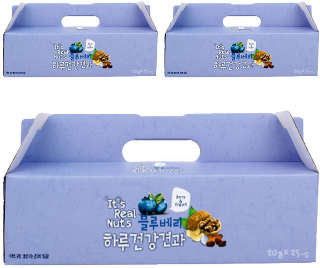 잇츠리얼넛츠 블루베리 요거트 믹스넛, 500g, 3개