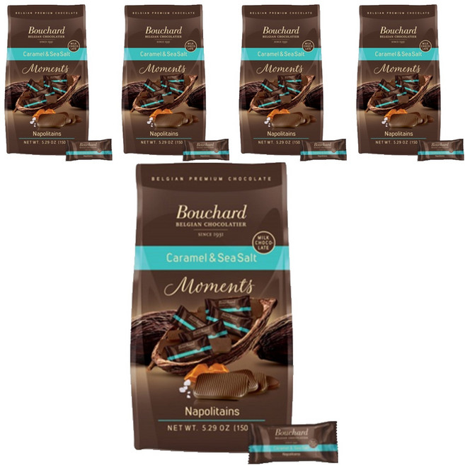 Bouchard 比利時焦糖海鹽牛奶巧克力, 132g, 5袋