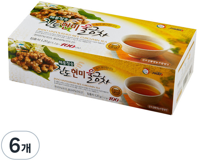 해풍청송 현미 울금차, 1.2g, 100개입, 6개