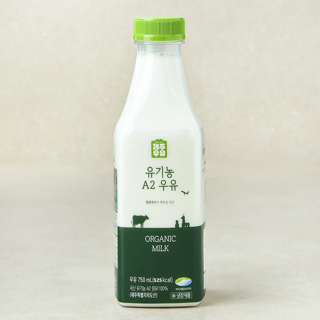 제주우유 유기농 A2 우유, 750ml, 1개