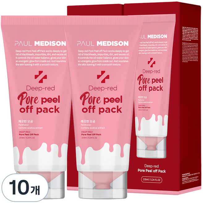 폴메디슨 딥레드 포어 필오프 팩 155ml, 1개입, 10개