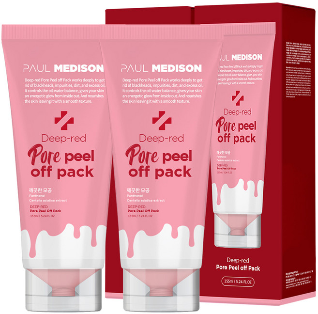 폴메디슨 딥레드 포어 필오프 팩 155ml, 1개입, 2개