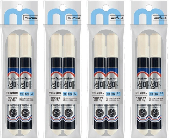 문화연필 유성매직, 검정, 8개