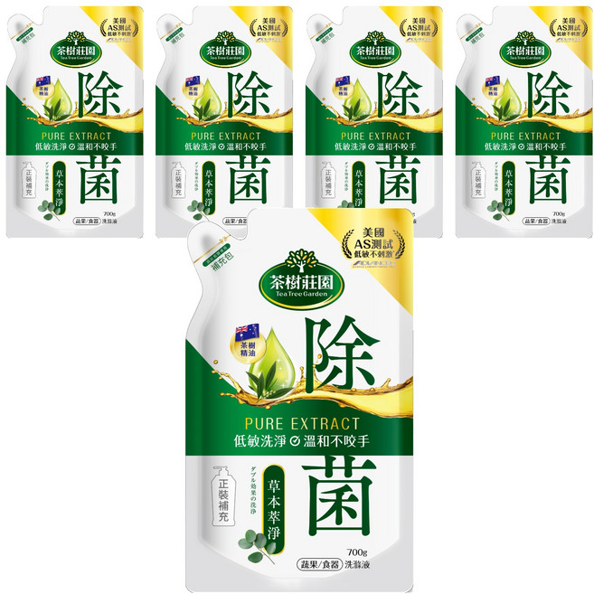 Farcent 花仙子 茶樹莊園洗碗精, 700g, 5包