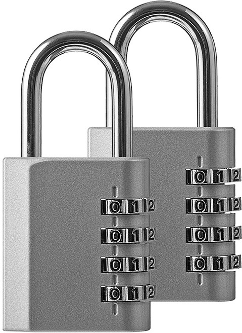 코멧 다이얼식 자물쇠 그레이 중형, 2개