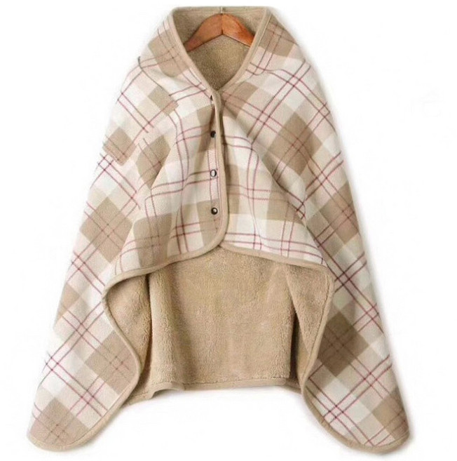 아이닉스 극세사 똑딱이 체크 무릎 담요