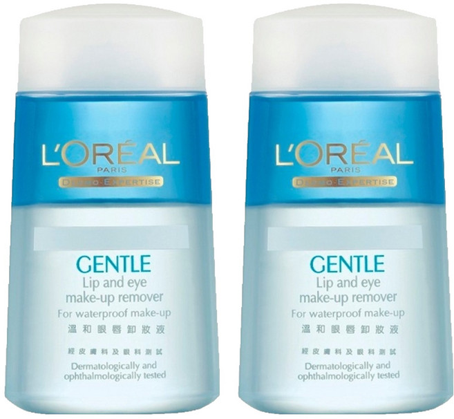 L'OREAL PARiS 巴黎萊雅 台灣公司貨 溫和眼唇卸妝液, 125ml, 2罐